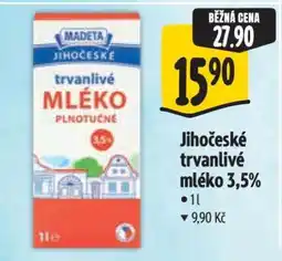 Albert Jihočeské Trvanlivé mléko 3,5% nabídka