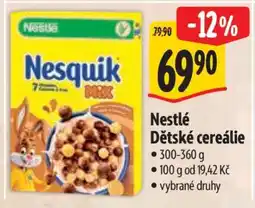 Albert Nestlé Dětské cereálie nabídka