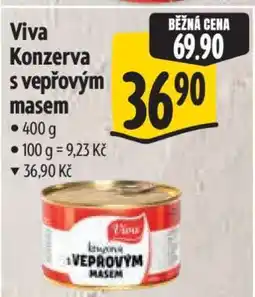 Albert Viva Konzerva s vepřovým masem nabídka