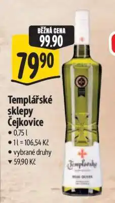 Albert Templářské sklepy Čejkovice nabídka