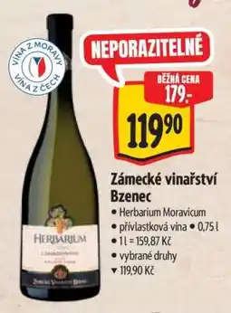 Albert Zámecké vinařství Bzenec nabídka