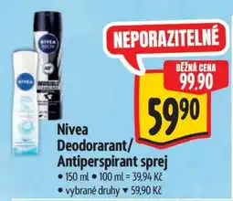 Albert Nivea Deodorant/Antiperspirant sprej nabídka