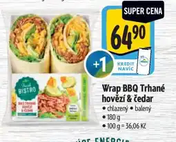 Albert Wrap BBQ trhané hovězí & čedar nabídka