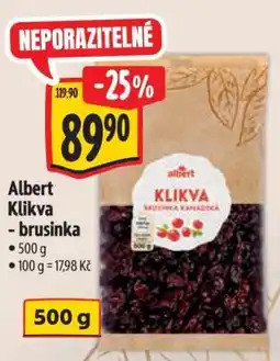 Albert Albert Klikva – brusinka nabídka