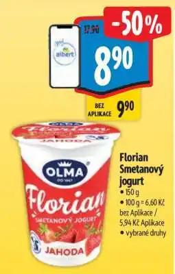 Albert Florian Smetanový jogurt nabídka