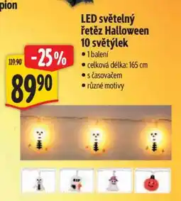 Albert LED světelný řetěz Halloween 10 světýlek nabídka