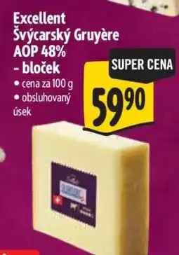 Albert Excellent Švýcarský Gruyère AOP 48% - bloček nabídka