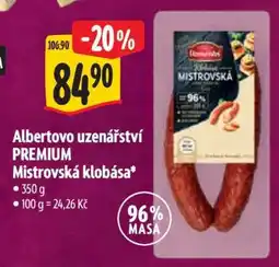 Albert Albertovo uzenářství PREMIUM Mistrovská klobása nabídka