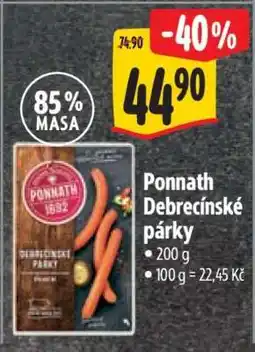 Albert Ponnath Debrecínské párky nabídka