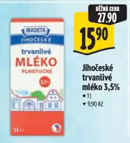 Albert Jihočeské Trvanlivé mléko 3,5% nabídka