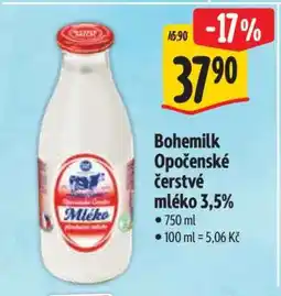 Albert Bohemilk Opočenské čerstvé mléko 3,5% nabídka