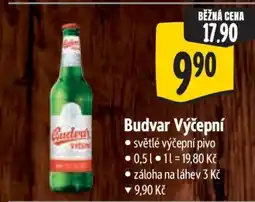 Albert Budvar výčepní nabídka
