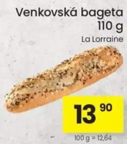 Kubík potraviny La Lorraine venkovská bageta nabídka