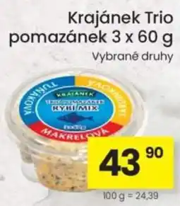Kubík potraviny Krajánek Trio pomazánky nabídka