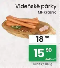 Kubík potraviny Vídeňské párky nabídka