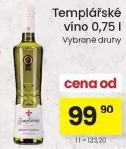 Kubík potraviny Templářské víno nabídka