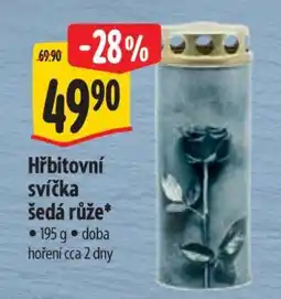 Albert Hřbitovní svíčka šedá růže nabídka