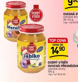 Flop Dobrý výběr ovocná přesnídávka nabídka