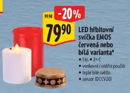 Albert LED hřbitovní svíčka EMOS červená nebo bílá varianta nabídka