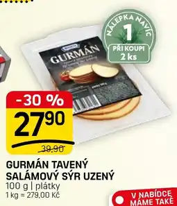 Flop Gurmán tavený salámový sýr uzený nabídka