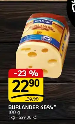 Flop Milram Burlander 45% nabídka