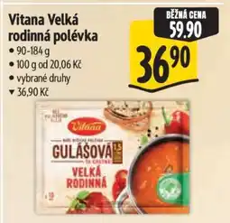 Albert Vitana Velká rodinná polévka nabídka