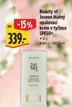 Albert Beauty of Joseon Matný opalovací krém v tyčince SPF50 nabídka