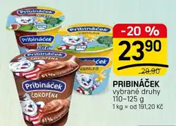 Flop Pribináček vybrané druhy nabídka
