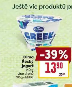 Billa Olma Řecký jogurt nabídka