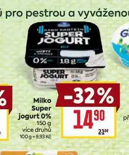 Billa Milko Super jogurt 0% nabídka