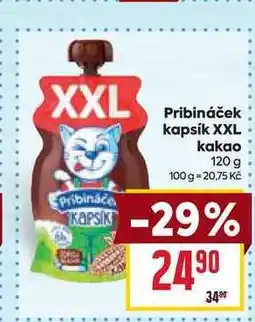 Billa Pribináček kapsík XXL kakao nabídka