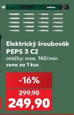 Kaufland Parkside elektrický šroubovák PEPS 3 C2 nabídka