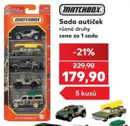 Kaufland Matchbox sada autiček nabídka