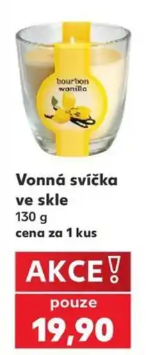 Kaufland bourbon wanilla vonná svíčka ve skle nabídka