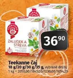 COOP TIP Teekanne čaj nabídka