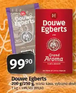 COOP TIP Douwe Egberts mletá káva, vybrané druhy nabídka