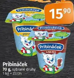 COOP TIP Pribináček vybrané druhy nabídka