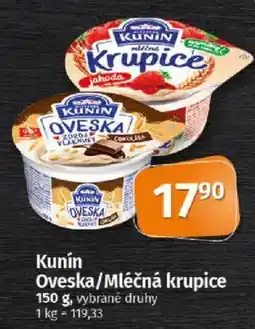 COOP TIP Kunín Oveska/Mléčná krupice nabídka