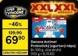 Tesco Danone Actimel Probiotický jogurtový nápoj, 8× 100 g, více druhů nabídka