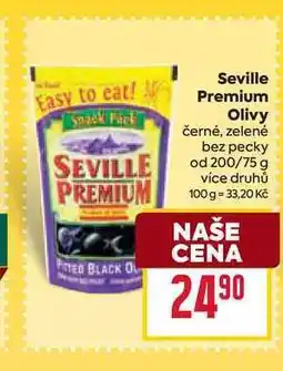 Billa Seville Olivy černé, zelené bez pecky od 200/75 g nabídka