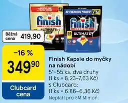 Tesco Finish Kapsle do myčky na nádobí, 51-55 ks, dva druhy nabídka