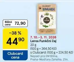 Tesco Leros Funkční čaj nabídka