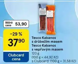 Tesco Tesco Kabanos s vepřovým masem nabídka