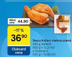 Tesco Tesco Kuřecí stehna uzená, 340 g, balená nabídka