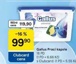 Tesco Gallus Prací kapsle, 18 PD nabídka