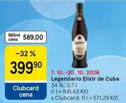 Tesco Legendario Elixir de Cuba 34 % nabídka