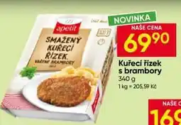 Hruška Kuřecí řízek s brambory nabídka