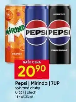 Hruška Pepsi, Mirinda, 7Up nabídka