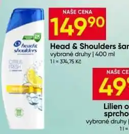 Hruška HEAD& SHOULDERS Šampon nabídka