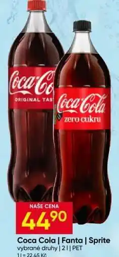 Hruška Coca-Cola, Fanta, Sprite nabídka